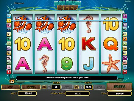 Dolphin Reef - Nytt slotsspel hos Casino Euro