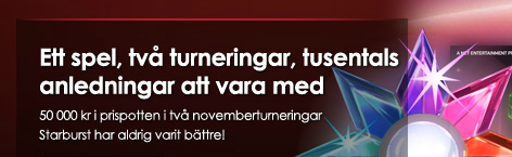 Dubbla turneringar Starburst Nordic Bet Casino November